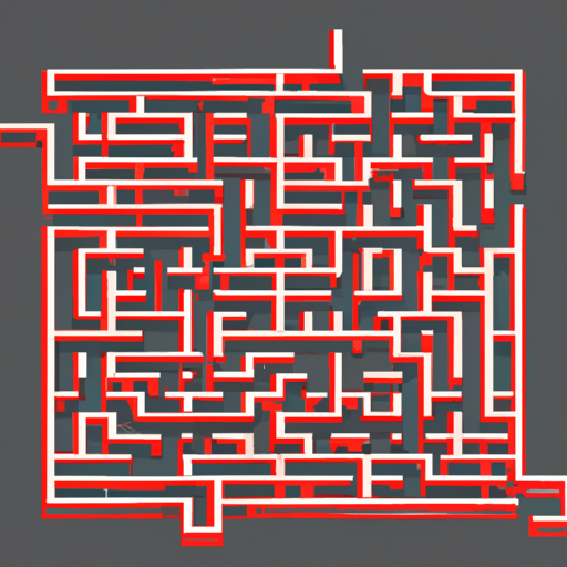 An image of a maze with multiple paths, symbolizing the complexity of problem-solving in AI using heuristics.