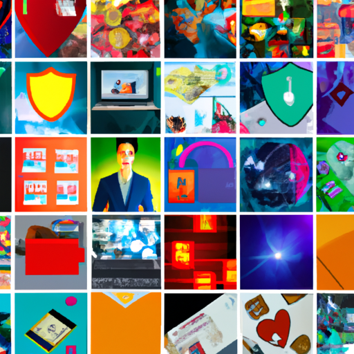 A colorful collage of product images, customer photos, and security icons representing the various applications of Image Classification in business.