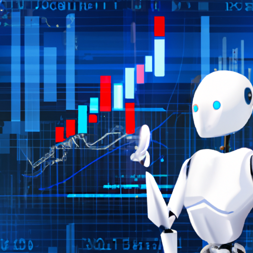 "An image of a futuristic robot analyzing data with charts and graphs in the background, symbolizing the power of intelligent agents in business."