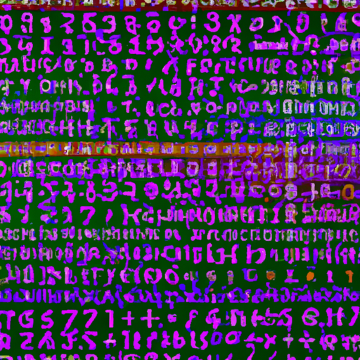 A vibrant matrix filled with numbers, depicting the complexity and possibilities of Linear Algebra in AI.