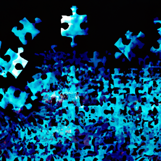 A collage of interconnected puzzle pieces, symbolizing the intricate patterns that AI can uncover and analyze within complex datasets.