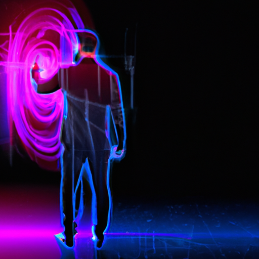 A futuristic image of a person interacting with a holographic interface, representing the power and potential of AI queries.